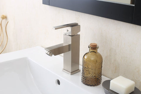 Image of 24" ESPRESSO SINK VANITY WITH MIRROR, UPC FAUCET AND BASKET WLF6021-E