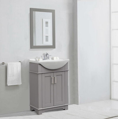 Image of 24" GRAY SINK VANITY, NO FAUCET WLF6042-G