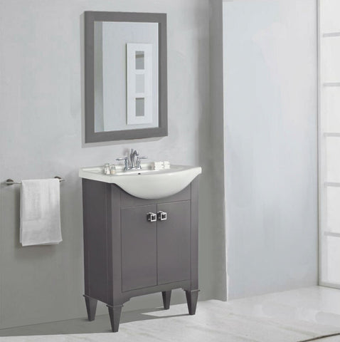 Image of 24" GRAY SINK VANITY, NO FAUCET WLF6045-G