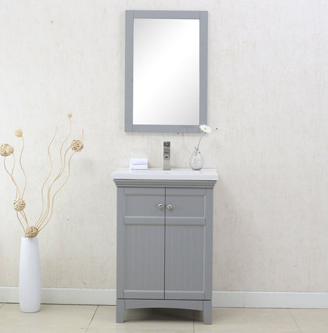 Image of 24" GRAY SINK VANITY, NO FAUCET WLF7016-G
