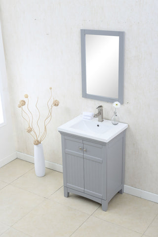 Image of 24" GRAY SINK VANITY, NO FAUCET WLF7016-G