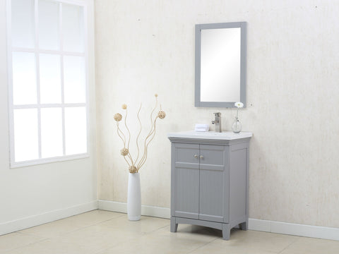 Image of 24" GRAY SINK VANITY, NO FAUCET WLF7016-G