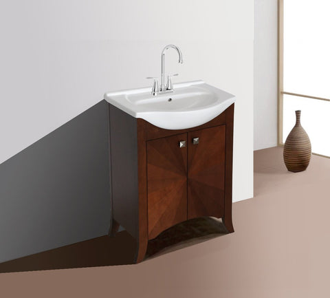 Image of 24" ROYAL WALNUT SINK VANITY, NO FAUCET WLF6041