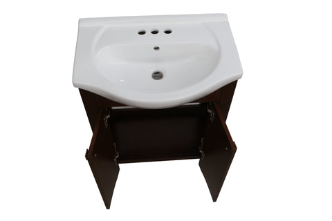 Image of 24" ROYAL WALNUT SINK VANITY, NO FAUCET WLF6041