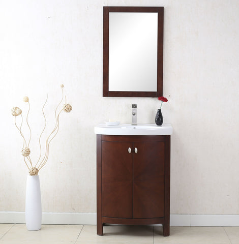 Image of 24" ROYAL WALNUT SINK VANITY, NO FAUCET WLF7022
