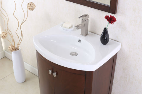 Image of 24" ROYAL WALNUT SINK VANITY, NO FAUCET WLF7022