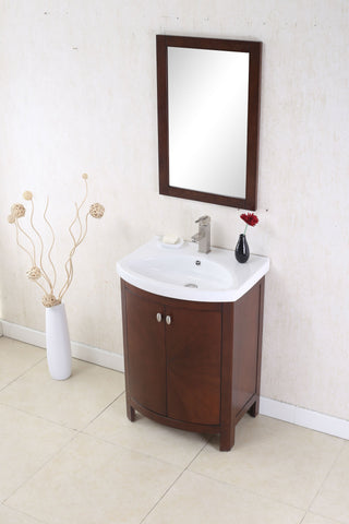Image of 24" ROYAL WALNUT SINK VANITY, NO FAUCET WLF7022