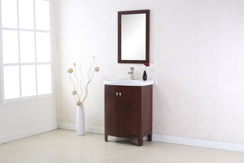 Image of 24" ROYAL WALNUT SINK VANITY, NO FAUCET WLF7022