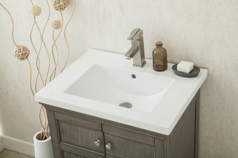 Image of 24" SILVER GRAY SINK VANITY, NO FAUCET WLF7016-SG