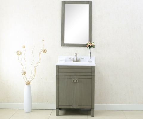 Image of 24" SILVER GRAY SINK VANITY, NO FAUCET WLF7020-SG