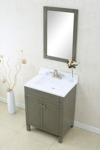 Image of 24" SILVER GRAY SINK VANITY, NO FAUCET WLF7020-SG