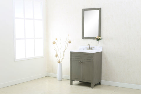 Image of 24" SILVER GRAY SINK VANITY, NO FAUCET WLF7020-SG