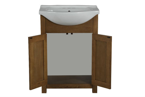 Image of 24" WEATHERED BROWN SINK VANITY, NO FAUCET WLF6043