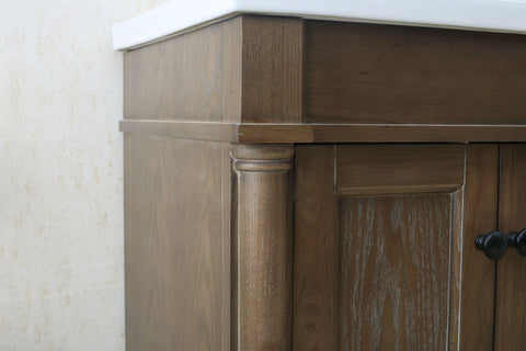 Image of 24" WEATHERED GRAY SINK VANITY, NO FAUCET WLF7021-24