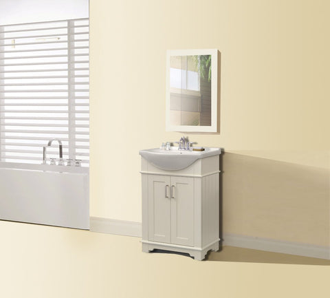 Image of 24" WHITE SINK VANITY, NO FAUCET WLF6042-W