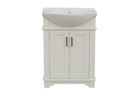 Image of 24" WHITE SINK VANITY, NO FAUCET WLF6042-W