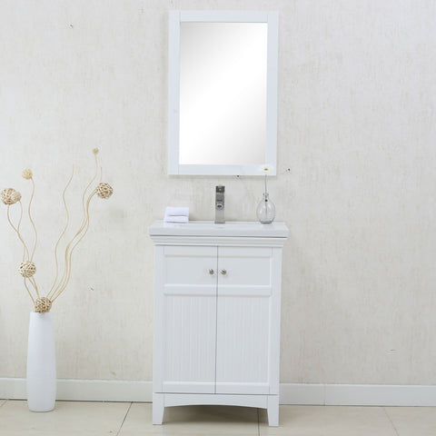 Image of 24" WHITE SINK VANITY, NO FAUCET WLF7016-W