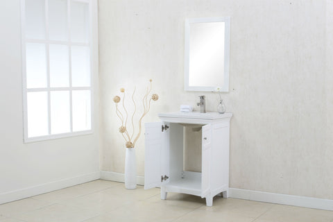 Image of 24" WHITE SINK VANITY, NO FAUCET WLF7016-W
