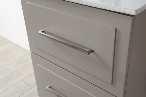 Image of 24" WOOD SINK VANITY WITH CERAMIC TOP-NO FAUCET IN WARM GREY WH7824-WG