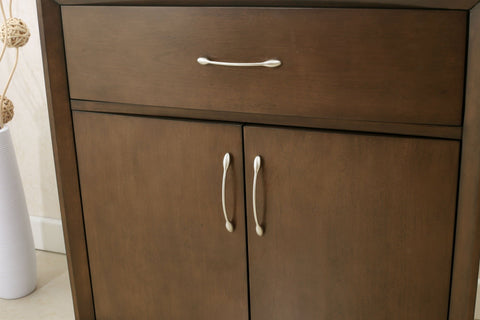 Image of 30" ANTIQUE COFFEE SINK VANITY WITH QUARTZ TOP, NO FAUCET WLF7030-30