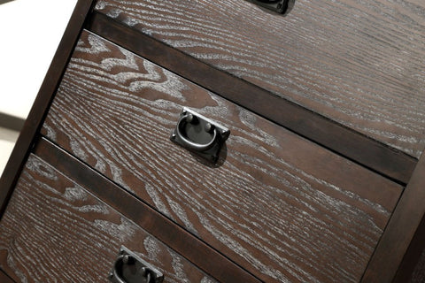 Image of 30" BROWN COLOR SOLID WOOD SINK VANITY WITH MARBLE TOP-NO FAUCET WH6030-BR