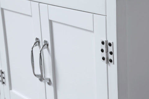 Image of 30" WHITE COLOR WOOD SINK VANITY WITH CERAMIC TOP-NO FAUCET WH5730-W