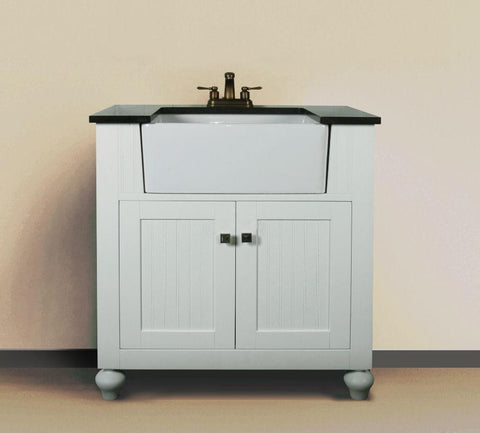 Image of 30" WHITE SINK VANITY WITHOUT FAUCET WLF6022-W