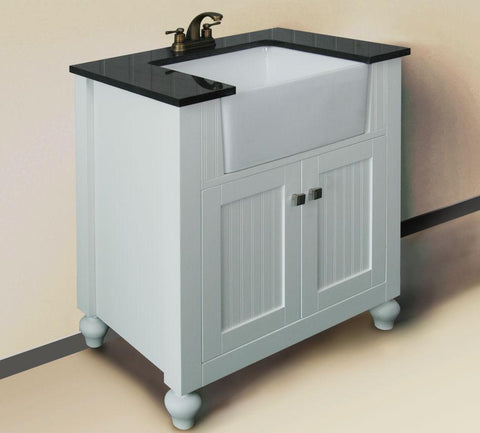 Image of 30" WHITE SINK VANITY WITHOUT FAUCET WLF6022-W