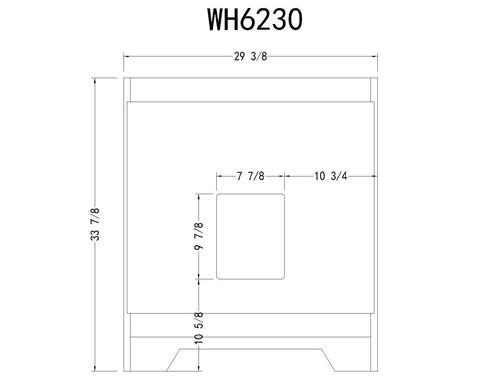 Image of 30" WOOD SINK VANITY WITH ARTIFICIAL STONE TOP-NO FAUCET WH6230