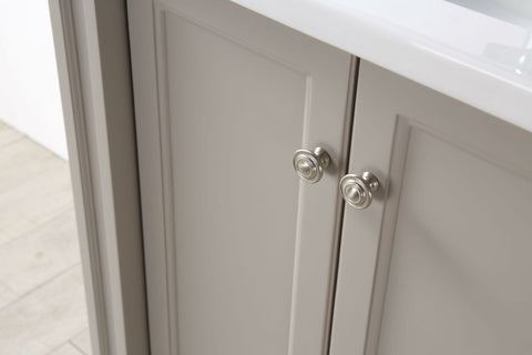 Image of 30" WOOD SINK VANITY WITH CERAMIC TOP-NO FAUCET IN WARM GREY WH7130-WG