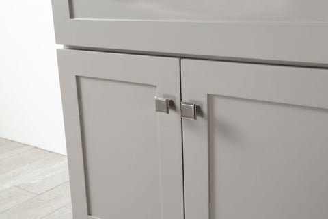 Image of 30" WOOD SINK VANITY WITH QUARTZ OP-NO FAUCET IN WARM GREY WH7630-WG