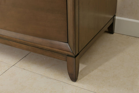 Image of 36" ANTIQUE COFFEE SINK VANITY WITH QUARTZ TOP WLF7030-36