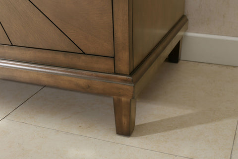 Image of 36" ANTIQUE COFFEE SINK VANITY WITH WLF6036-37 TOP, NO FAUCET WLF7040-36-CW