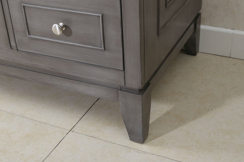 Image of 36" SILVER GRAY SINK VANITY CABINET MATCH WITH WLF6036-37 TOP, NO FAUCET WLF7034-36