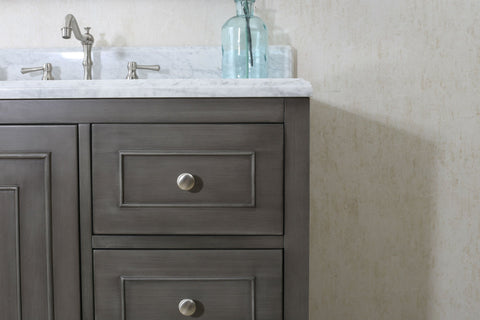 Image of 36" SILVER GRAY SINK VANITY CABINET MATCH WITH WLF6036-37 TOP, NO FAUCET WLF7034-36