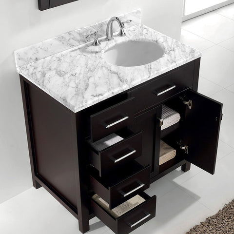 Image of 36" Single Bathroom Vanity MS-2136L-WMRO-CG