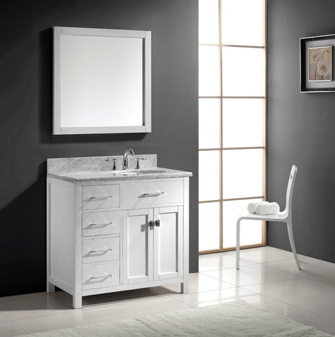 Image of 36" Single Bathroom Vanity MS-2136L-WMRO-CG