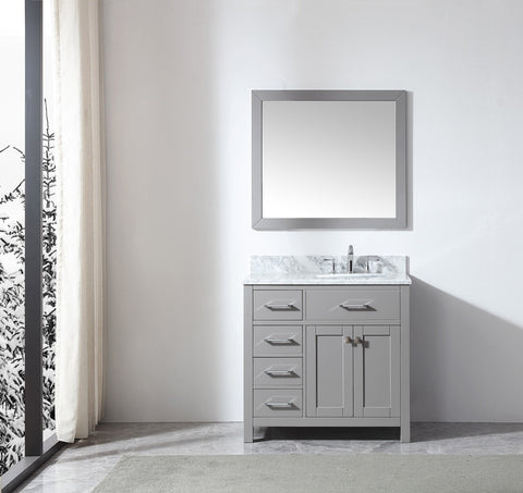 Image of 36" Single Bathroom Vanity MS-2136L-WMRO-CG
