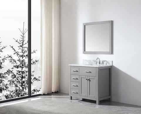 Image of 36" Single Bathroom Vanity MS-2136L-WMRO-CG
