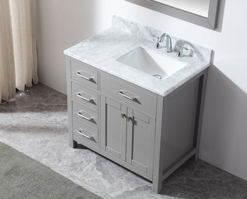 Image of 36" Single Bathroom Vanity MS-2136L-WMRO-CG