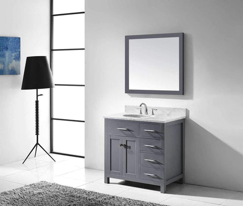 Image of 36" Single Bathroom Vanity MS-2136R-WMRO-CG