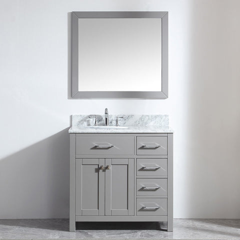 Image of 36" Single Bathroom Vanity MS-2136R-WMRO-CG