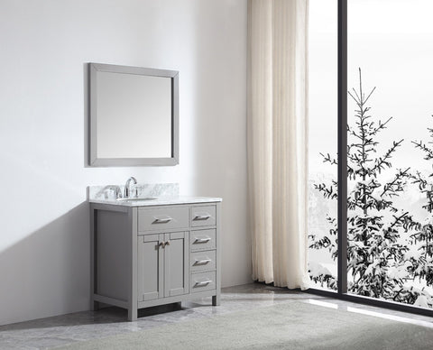 Image of 36" Single Bathroom Vanity MS-2136R-WMRO-CG