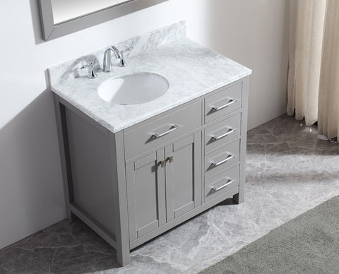 Image of 36" Single Bathroom Vanity MS-2136R-WMRO-CG
