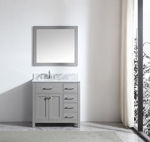 Image of 36" Single Bathroom Vanity MS-2136R-WMRO-CG