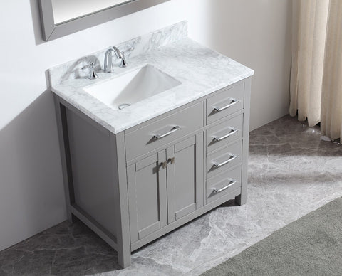Image of 36" Single Bathroom Vanity MS-2136R-WMRO-CG