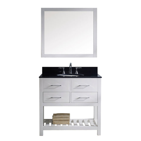 Image of 36" Single Bathroom Vanity MS-2236-BGRO-WH