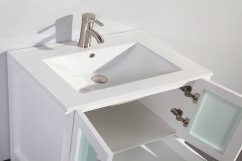 Image of 36" WHITE SOLID WOOD SINK VANITY WITH MIRROR WA7936W