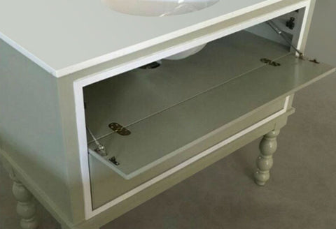 Image of 40.5" WOOD SINK VANITY WITH ARTIFICIAL STONE TOP-NO FAUCET WH6340