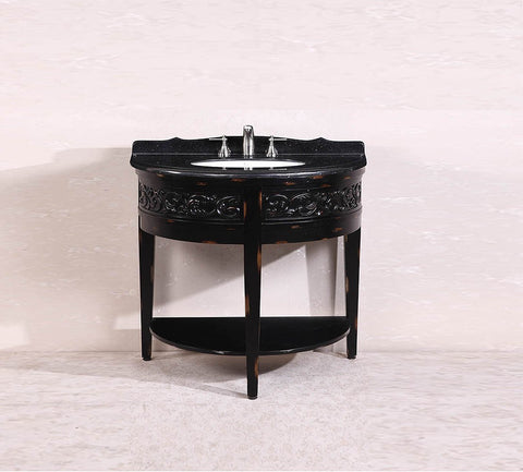 Image of 41" SOLID WOOD SINK VANITY WITH GRANITE TOP-NO FAUCET AND BACKSPLASH WH2941